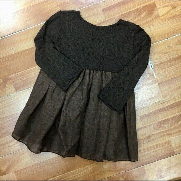 Owl's & Bat's Girls Top Size 4 5 Brown Green Tunic Boho NEW - Picture 4 of 4